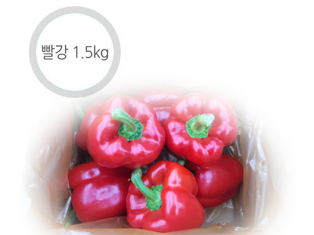 빨강 파프리카 - 1.5kg ( 6~9개 )